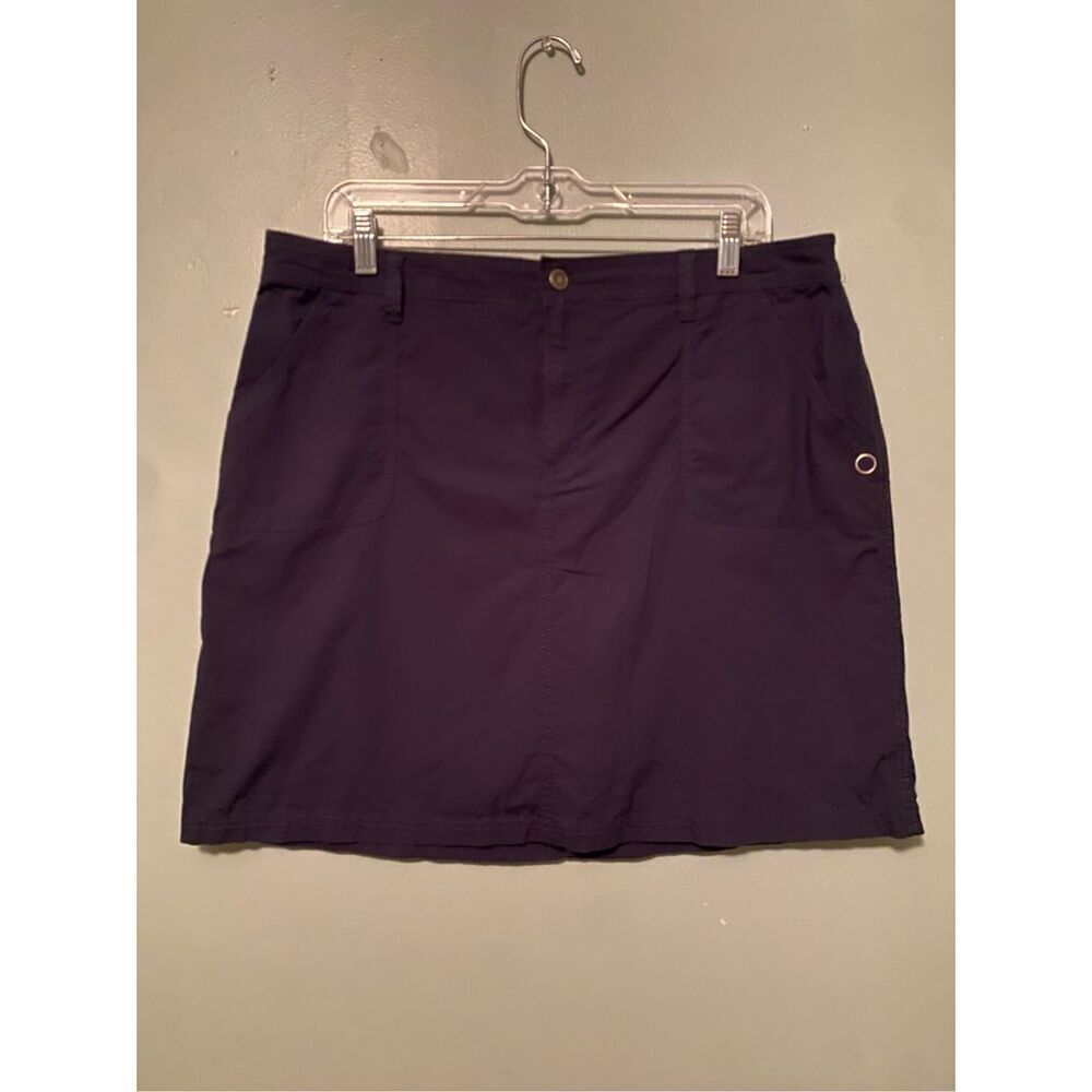 Croft & Barrow Navy Blue Stretch Cargo Skort Size 14